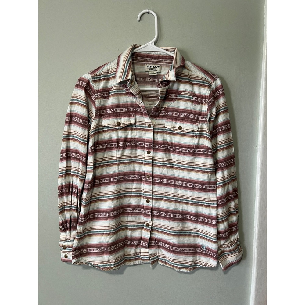 Ariat Real Long Sleeve Button Down Shirt Western Women Size Small
